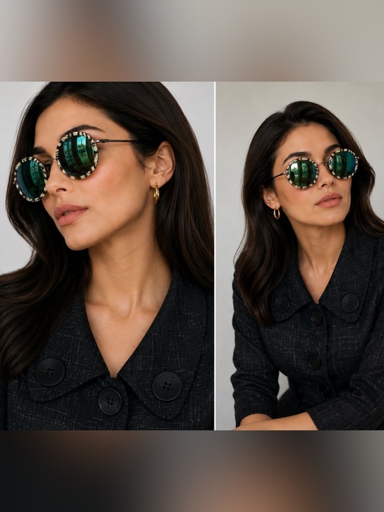 KREWE St Louis Eyewear Round Mirrored Sunglasses – New With Tags main image 3